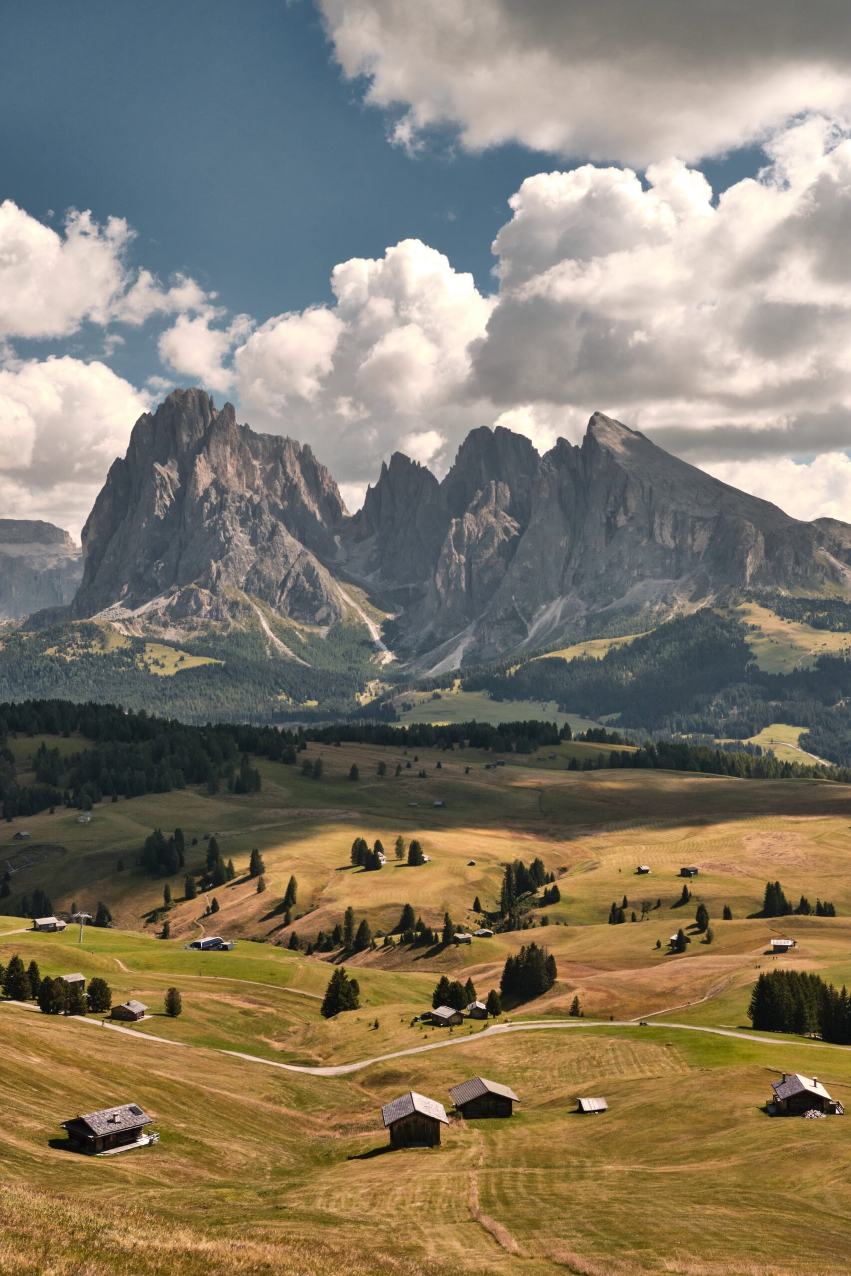 Le plus haut alpage d'europe, Alpe di siusi, Dolomites, Italie, Sassolungo, Val Gardena